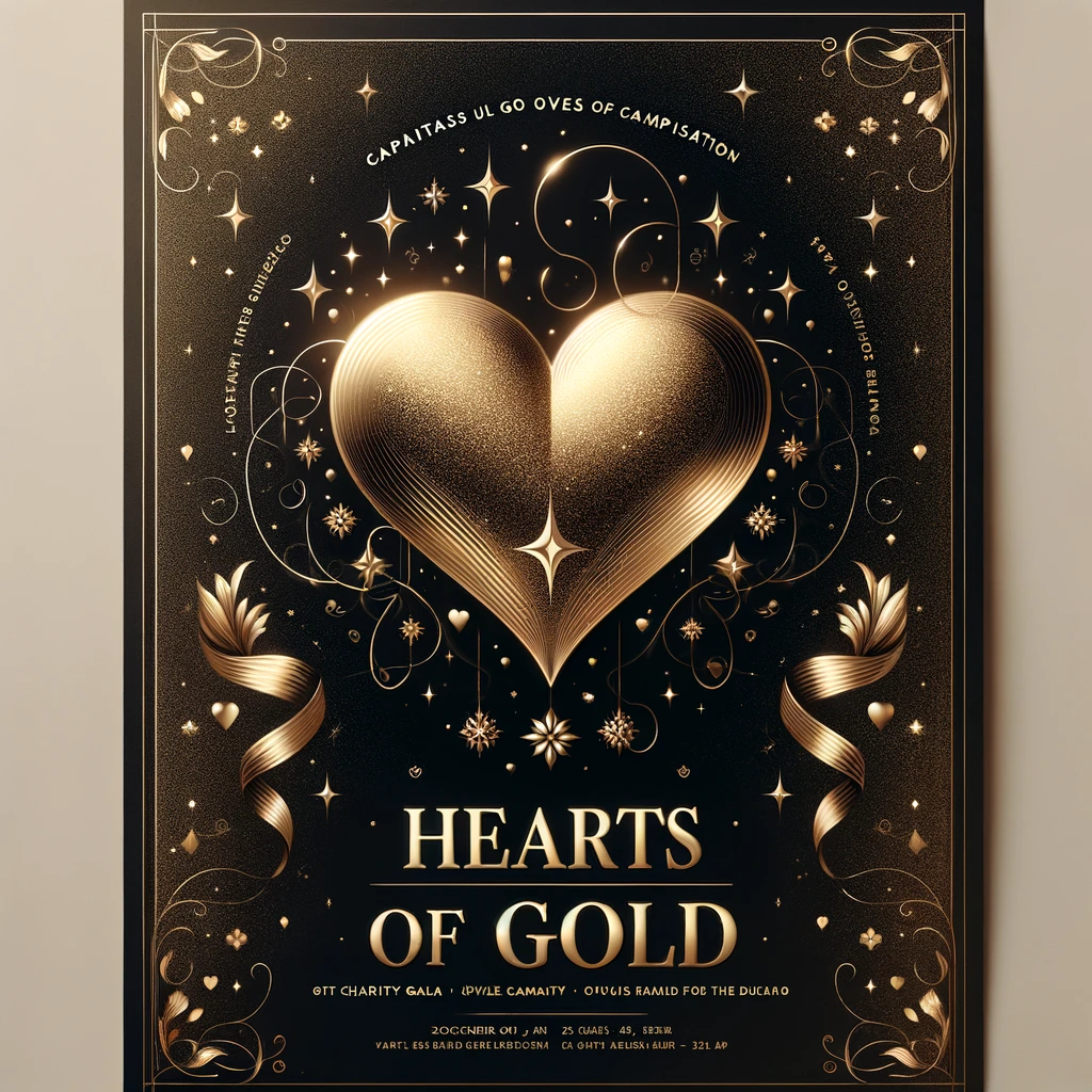 Dalle-3-Use-Case-Design-an-event-poster-for-a-‘charity-gala’-named-‘Hearts-of-Gold’